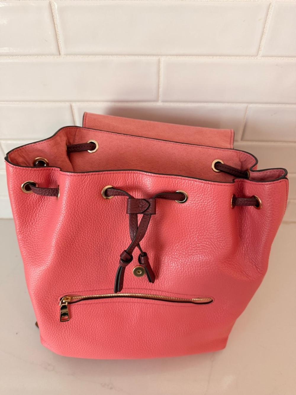Coach Kleo Backpack in Colorblock Pebble Leather - Picture 8 of 12